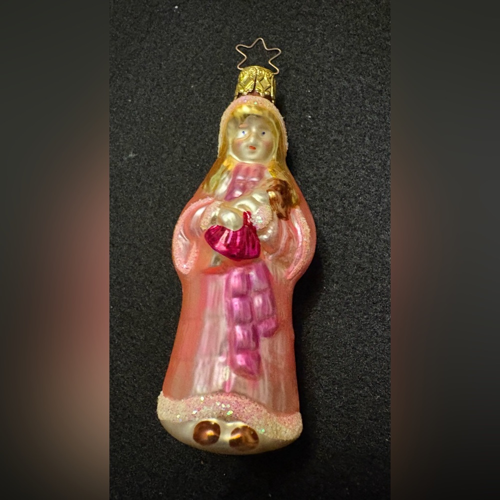 NEW Inge-Glas Pink and Gold Lady with a child.

Made in Germany 4.5”.